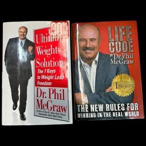 Set Of 2 Dr. Phil McGraw Life Code Ultimate Weight Solution Hardback Books Lot